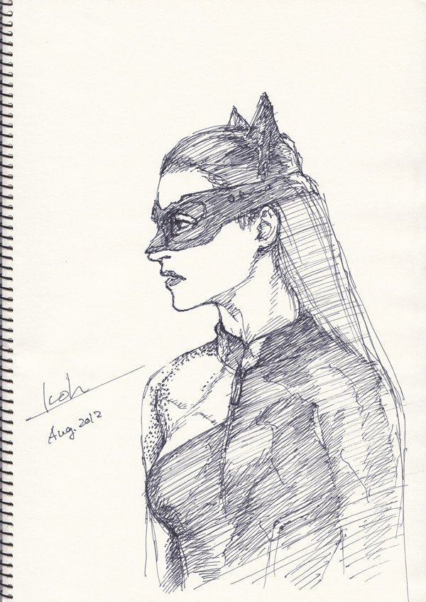 あの夏、「The Dark Knight Rises」を鑑賞後、とにかく無性に描きたくなった熱を15分で真空パックしたクロッキー。