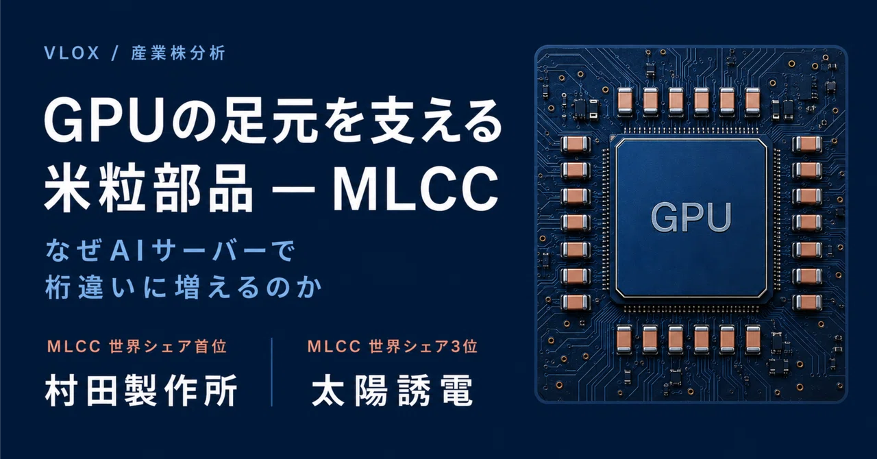GPUの足元を支える米粒部品 — MLCCはなぜAIサーバーで桁違いに増えるのか｜Vlox