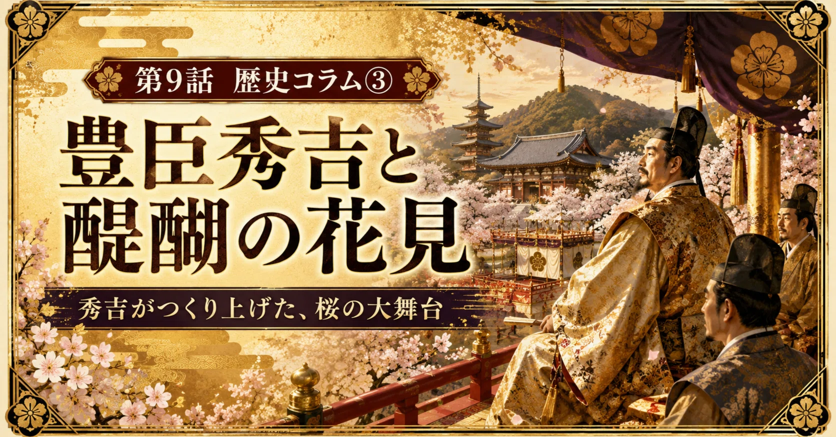 第9話 歴史コラム③ 豊臣秀吉と醍醐の花見 秀吉がつくり上げた、桜の大