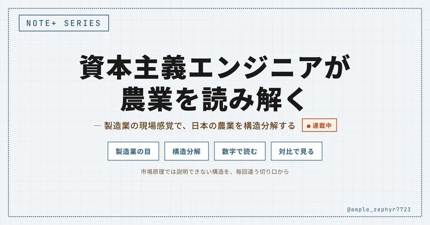 資本主義エンジニアが農業を読み解く｜swingo｜note