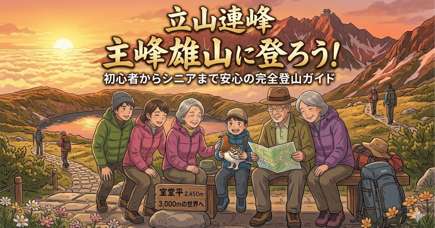 立山連峰 主峰雄山に登ろう！初心者からシニアまで安心の完全登山