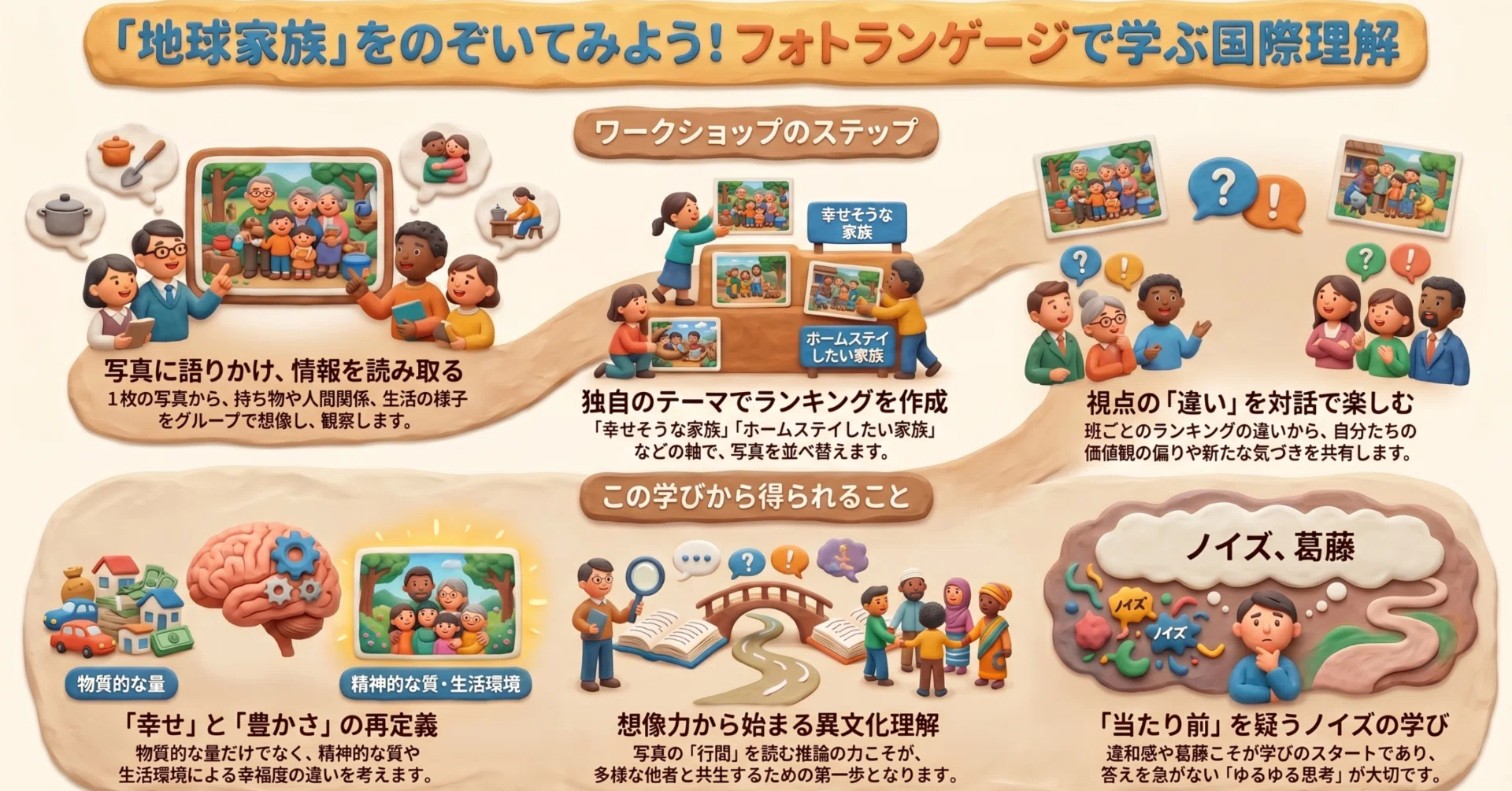 地球家族」から学ぶ、豊かさと幸せの多様性：フォトランゲージを通じた