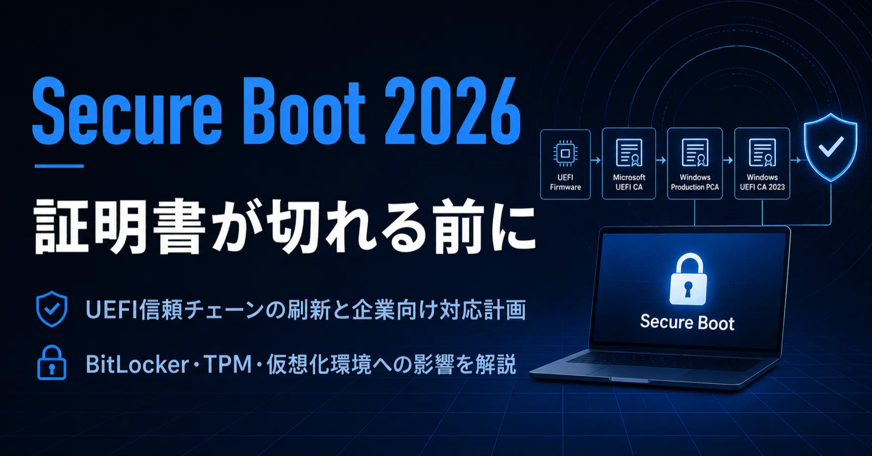 15年の盾が更新される。Secure Boot証明書2026年問題を技術の深みまで