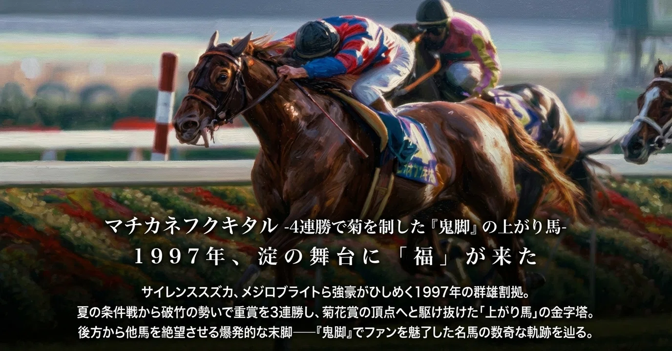 マチカネフクキタル -4連勝で菊を制した『鬼脚』の上がり馬-｜ハサミ