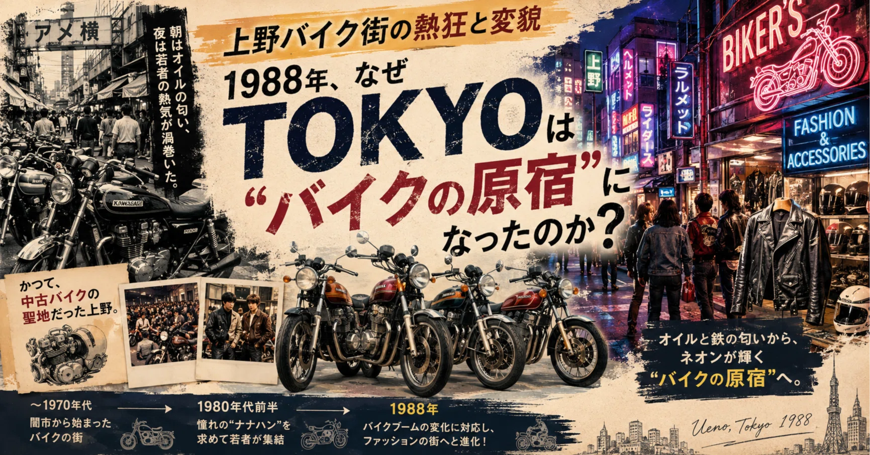 上野バイク街の熱狂と変貌：1988年、なぜTOKYOは”バイクの原宿”になっ