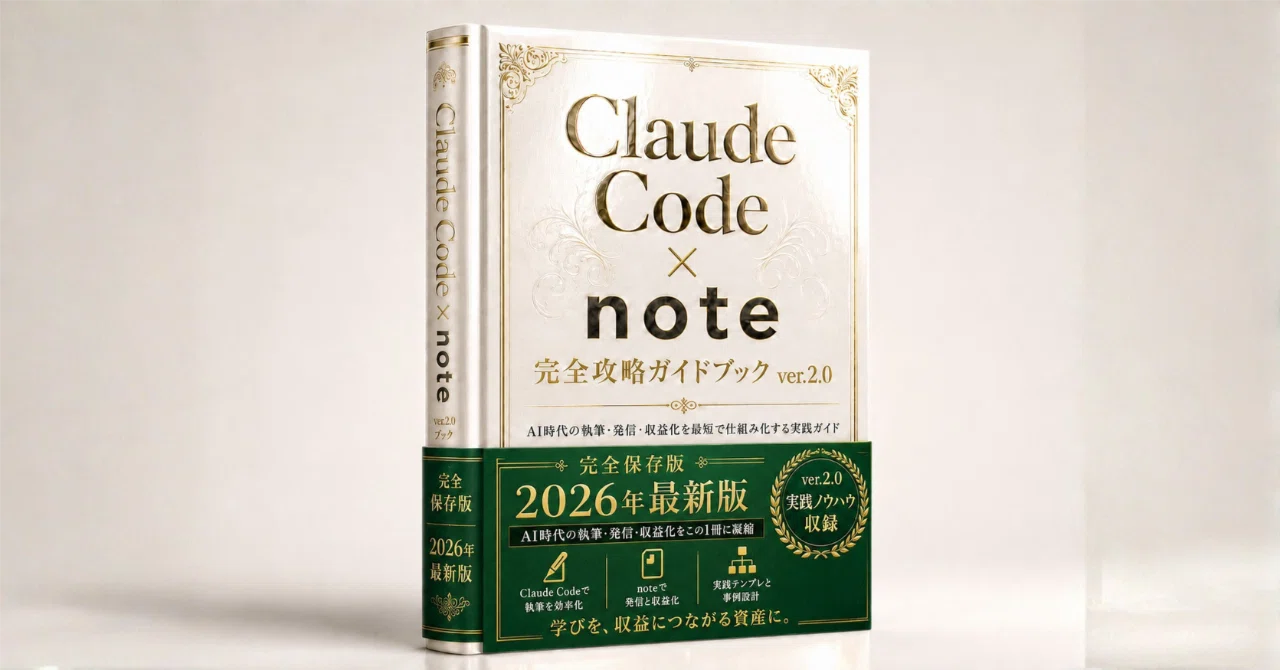 Claude Code x note Complete Strategy Guidebook ver. 2.0｜きっしー|AI×在宅ワーク