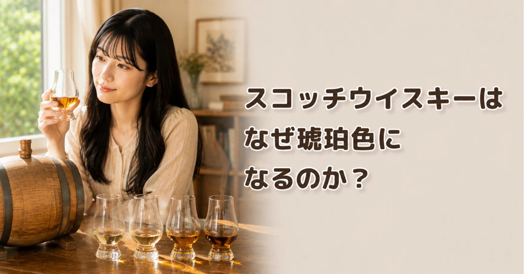 スコッチウイスキーはなぜ“琥珀色”になるのか？熟成樽が味と色を変える