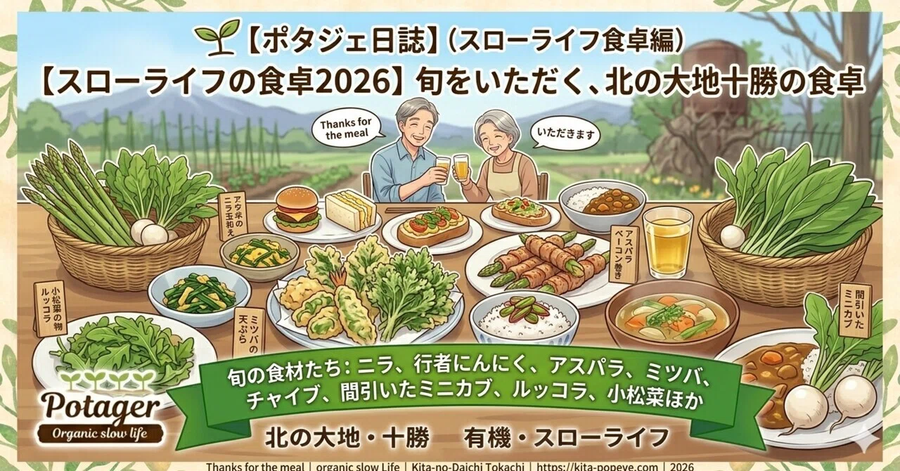 スローライフの食卓2026】旬をいただく、北の大地十勝の食卓｜トニー