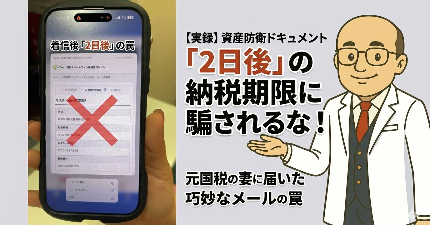 実録】「国税庁」を名乗る巧妙な詐欺メール。元国税職員の妻に届いた 