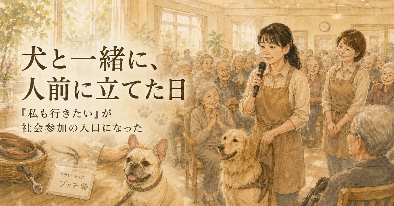 ドッグセラピーの現場で起きた変化｜朝礼で過呼吸だった彼女が、30人の
