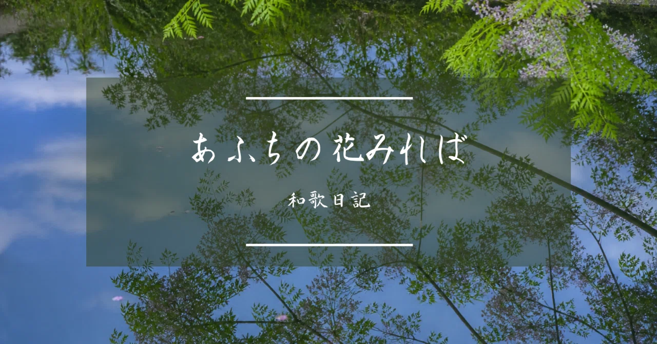 あふちの花みれば ～和歌日記～｜梶間和歌（令和の京極派）