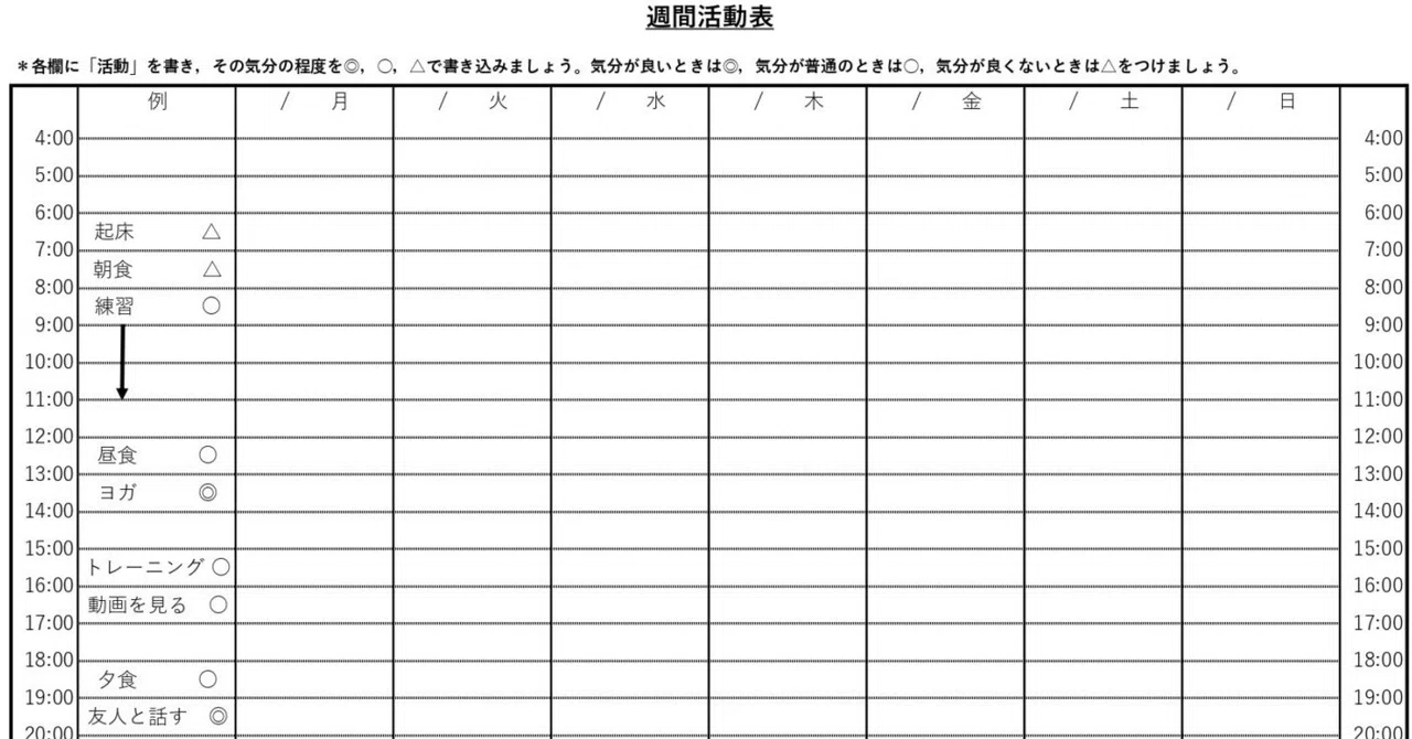 Weekly Activity Log Template with Examples! An A4 landscape format that ...