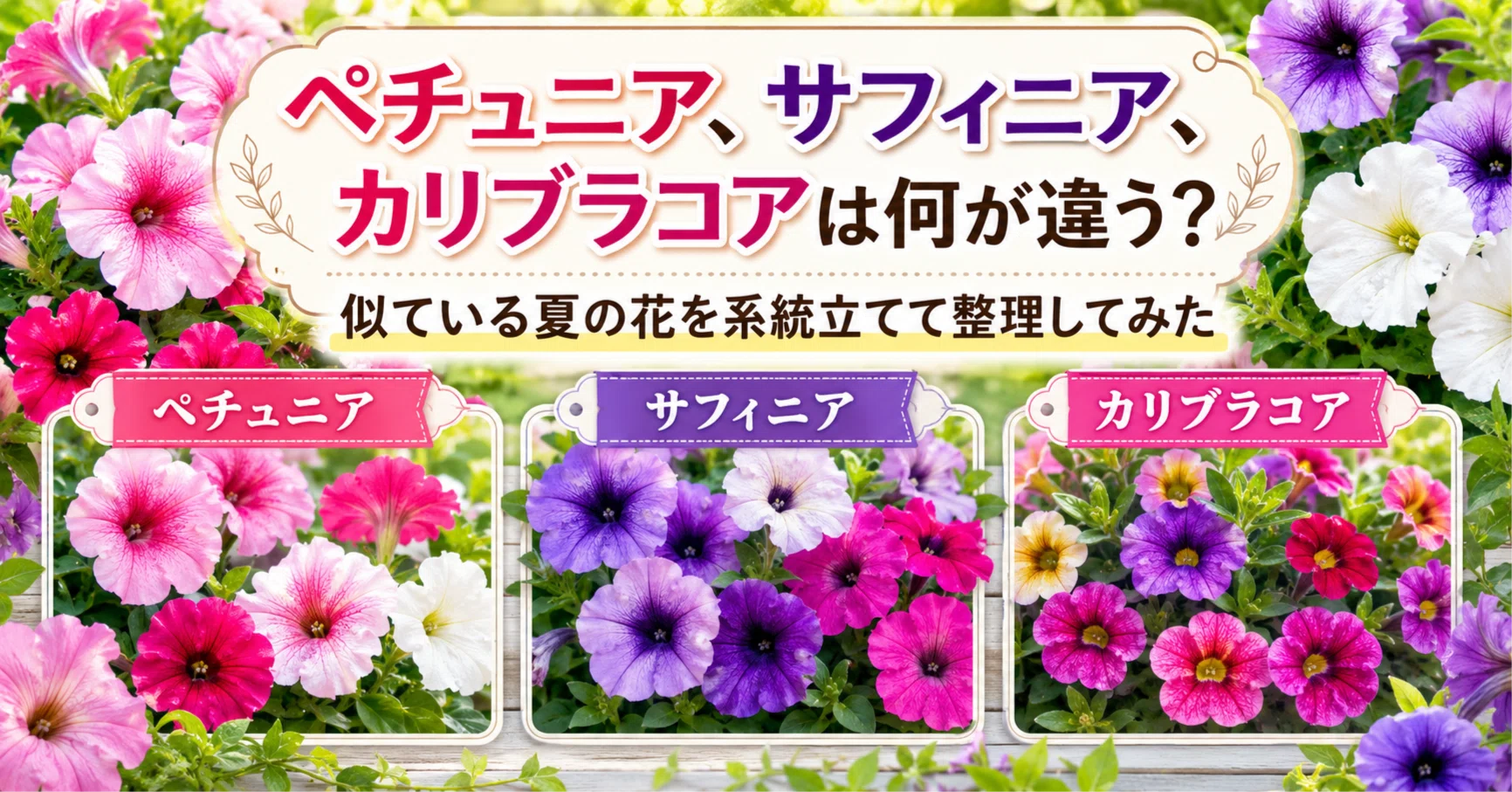サフィニア と ペチュニア の 違い