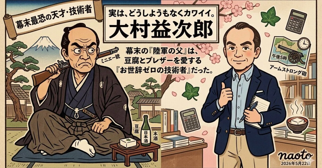 幕末最恐の天才・大村益次郎が、実はどうしようもなくカワイイというか