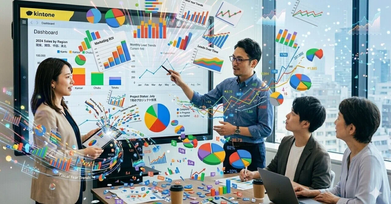 A story about how kintone's graph display allows filtering by related ...