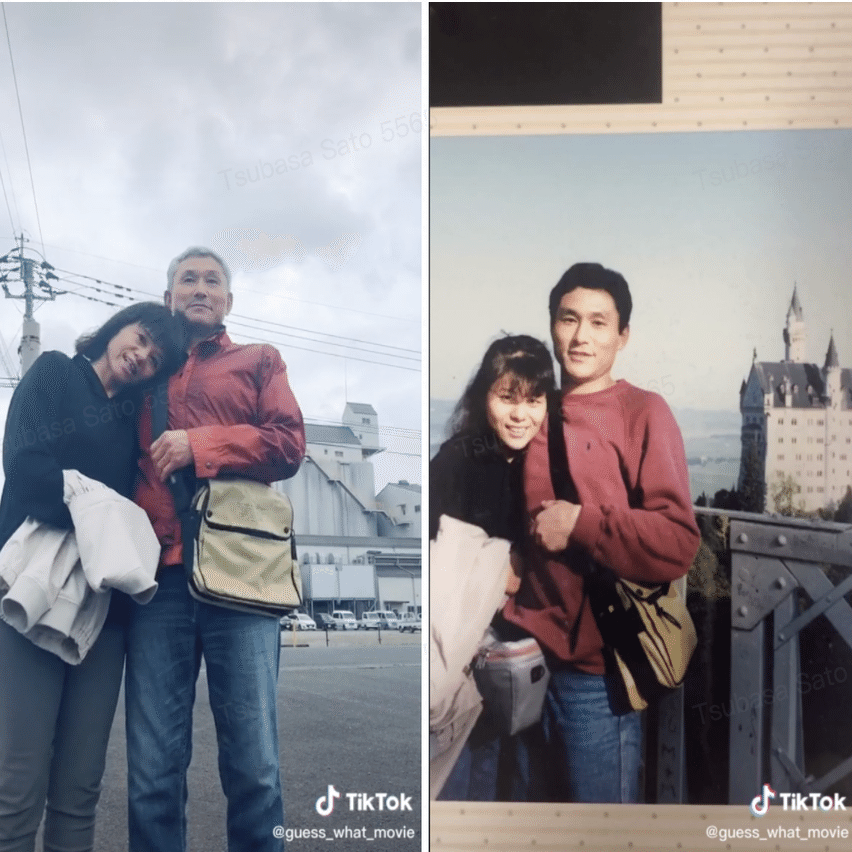 Tiktokで人気の 時を戻そう で両親に30年前のハネムーンを再現してもらった Tiktok Japan 公式 ティックトック Note