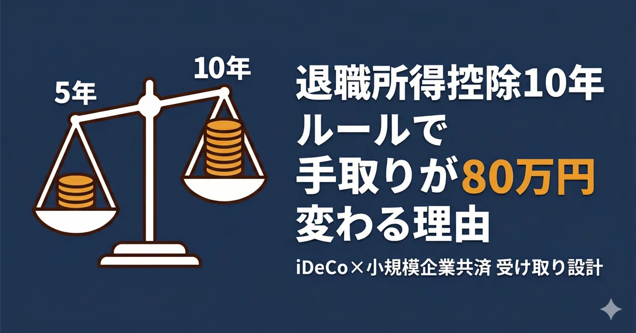 退職所得控除10年ルールで手取りが80万円変わる理由｜AI ️税理士｜kalking