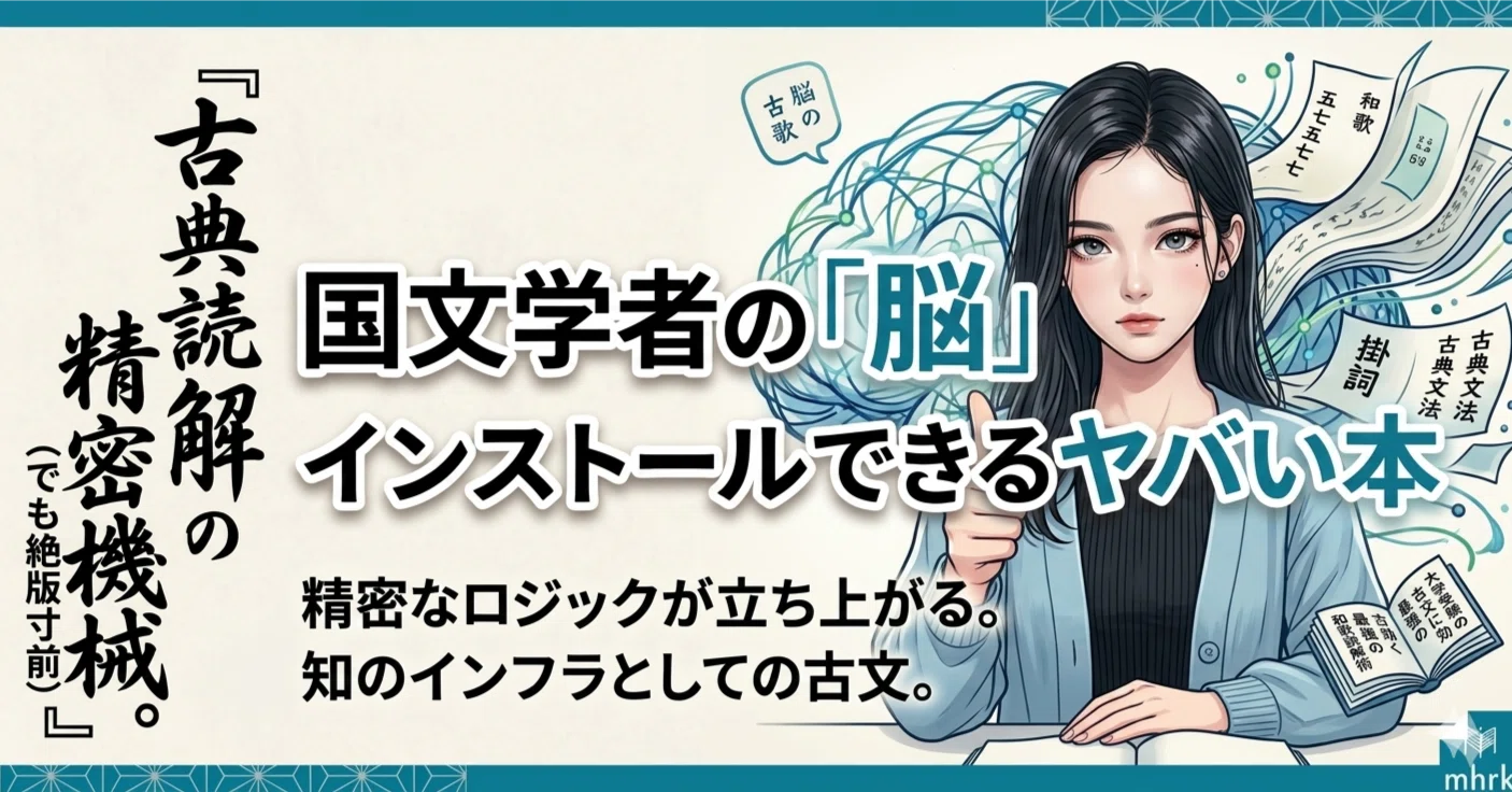 国文学者の「脳」をインストールできるヤバい本（でも絶版寸前）#古典