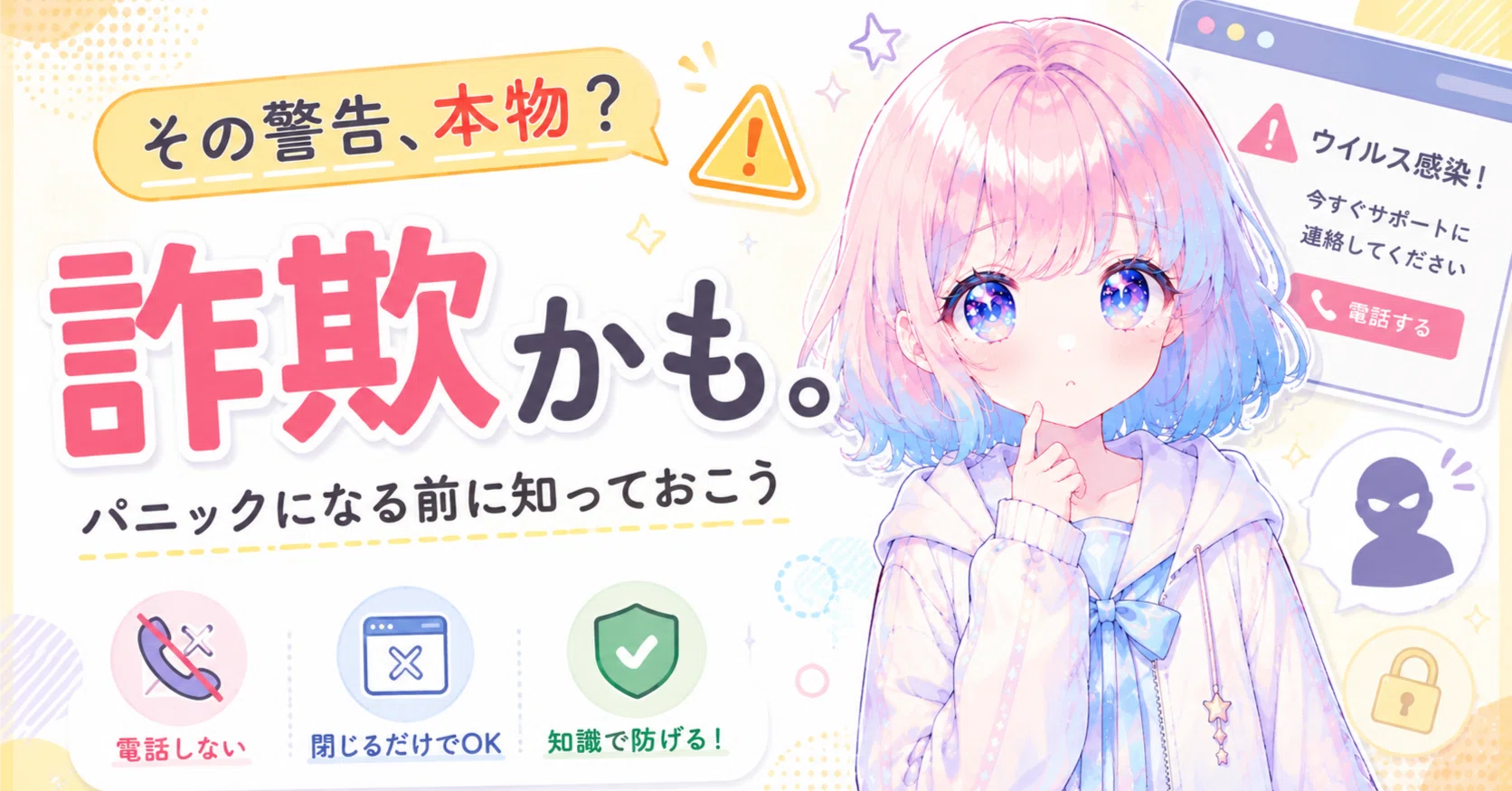 PCが突然「サポートに電話！」と叫びだしたら——Web閲覧から始まる詐欺
