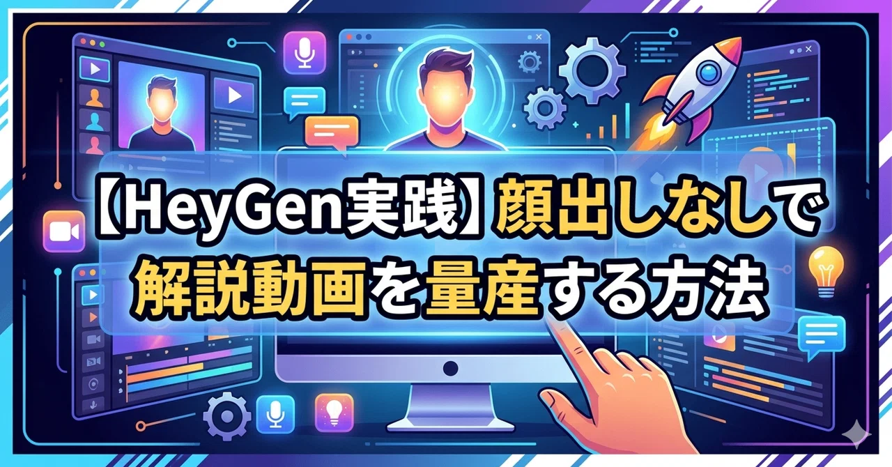 【HeyGen実践】顔出しなしで解説動画を量産する方法｜AIアバター活用のよくある不安をQ&Aで全解消