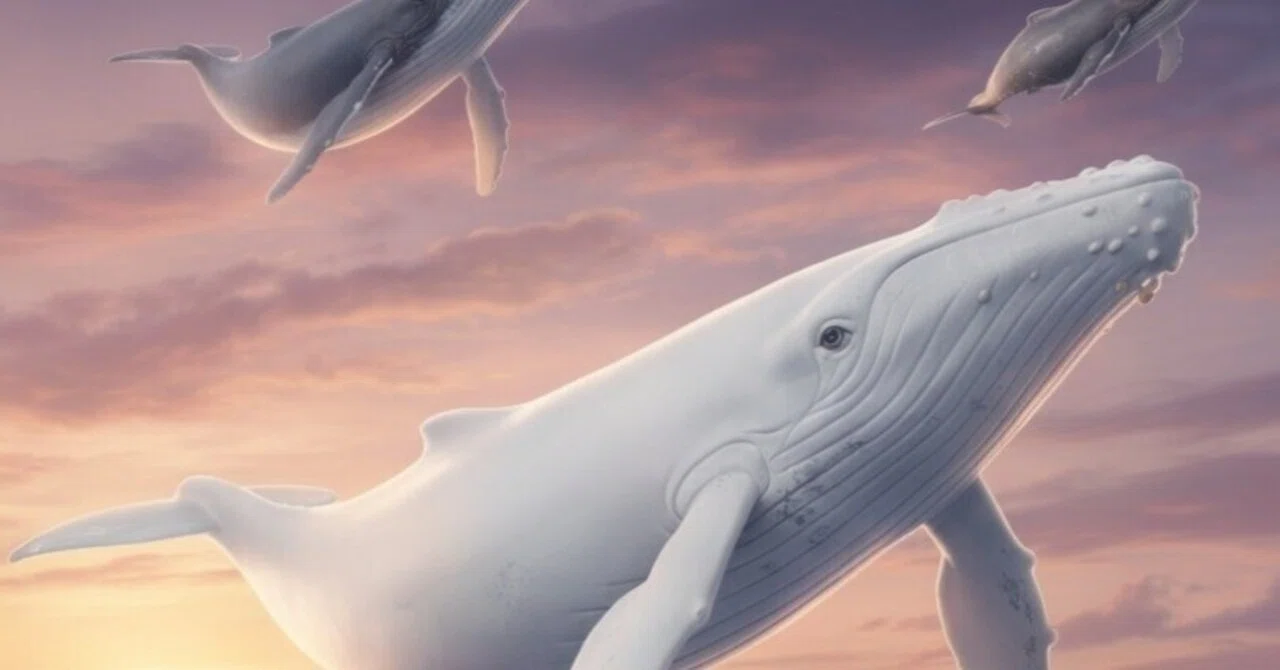 空飛ぶ クジラ 空を飛ぶクジラ 青空 雲 3頭 複数 逆光 イラスト CG 空飛ぶ クジラ 空を飛ぶクジラ 青空 雲 3頭 複数 逆光 イラスト CG