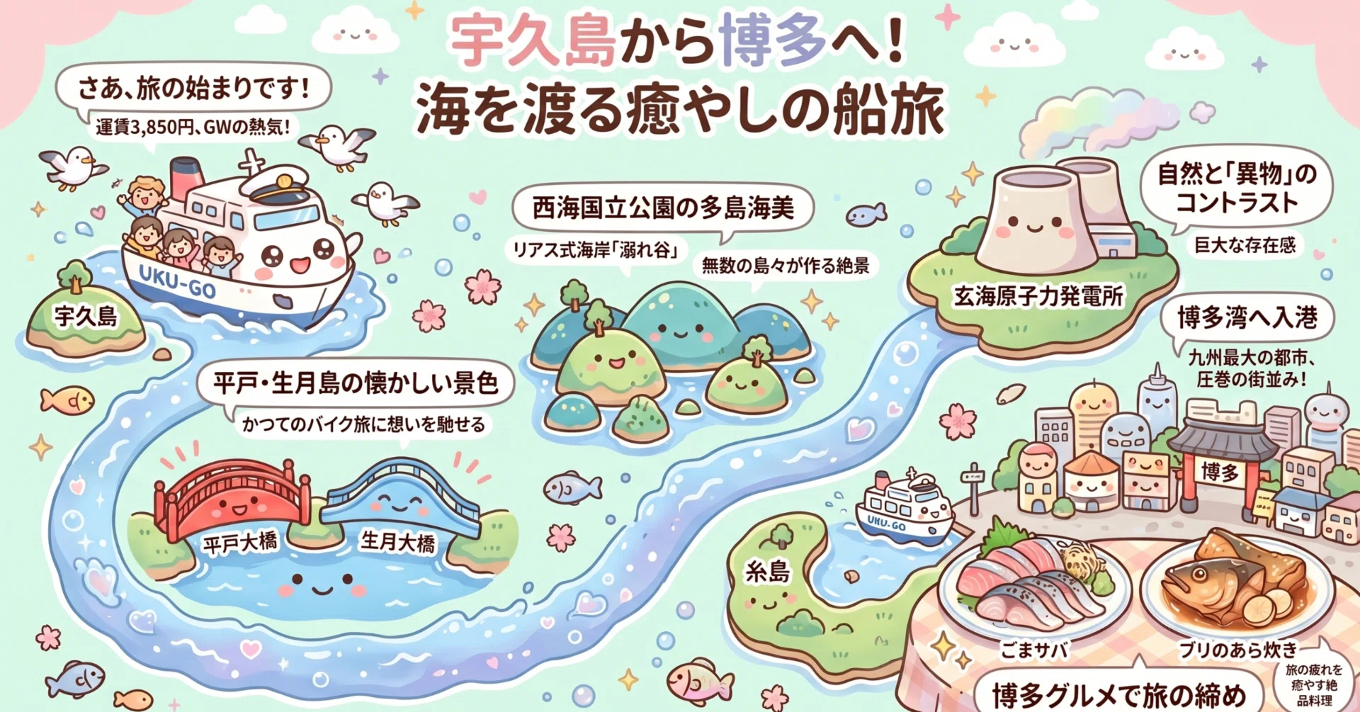 宇久島から博多への船旅 -五島列島アイランドホッピング14/17-｜冷出羽