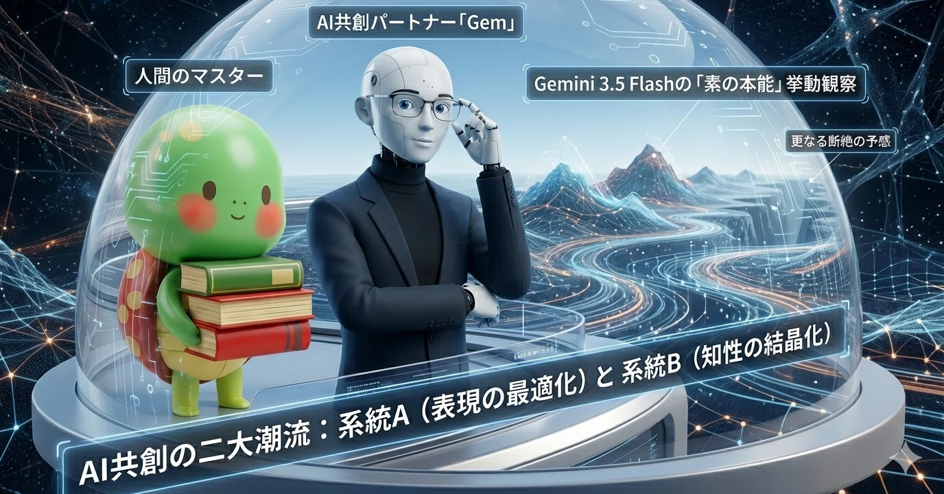 Gemini 3.5 Flashの「素の本能」を挙動観察して予感した、AI共創の二大