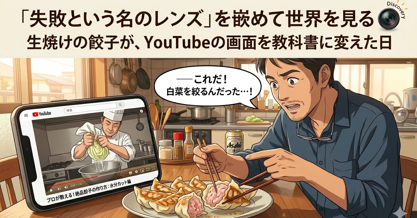 失敗という名のレンズ」を嵌めて世界を見る：生焼けの餃子が、YouTube