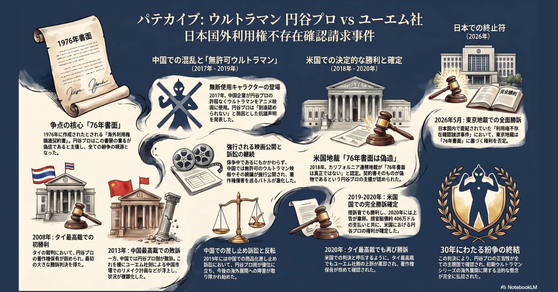 パテカイブ: ウルトラマン 円谷プロ vs ユーエム社 日本国外利用権不