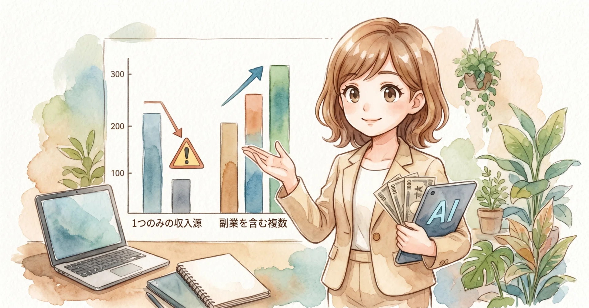 会社員の収入源が1つしかないのは、実はリスクが高い。データで見る