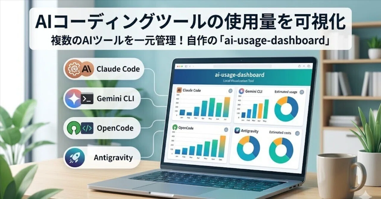 複数のAIコーディングツールを使い始めて、使用量が見えなくなったので