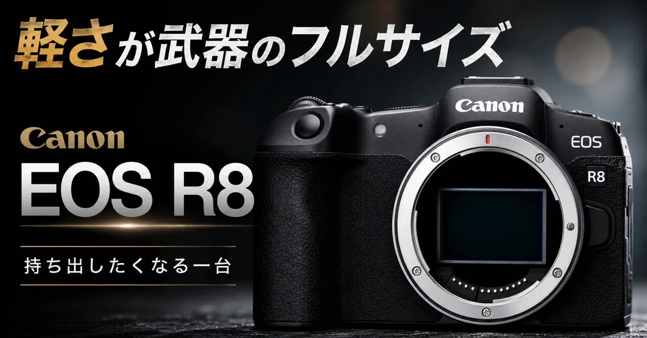 中古17万円台のCanon EOS R8、正直かなりズルい。フルサイズ入門機で