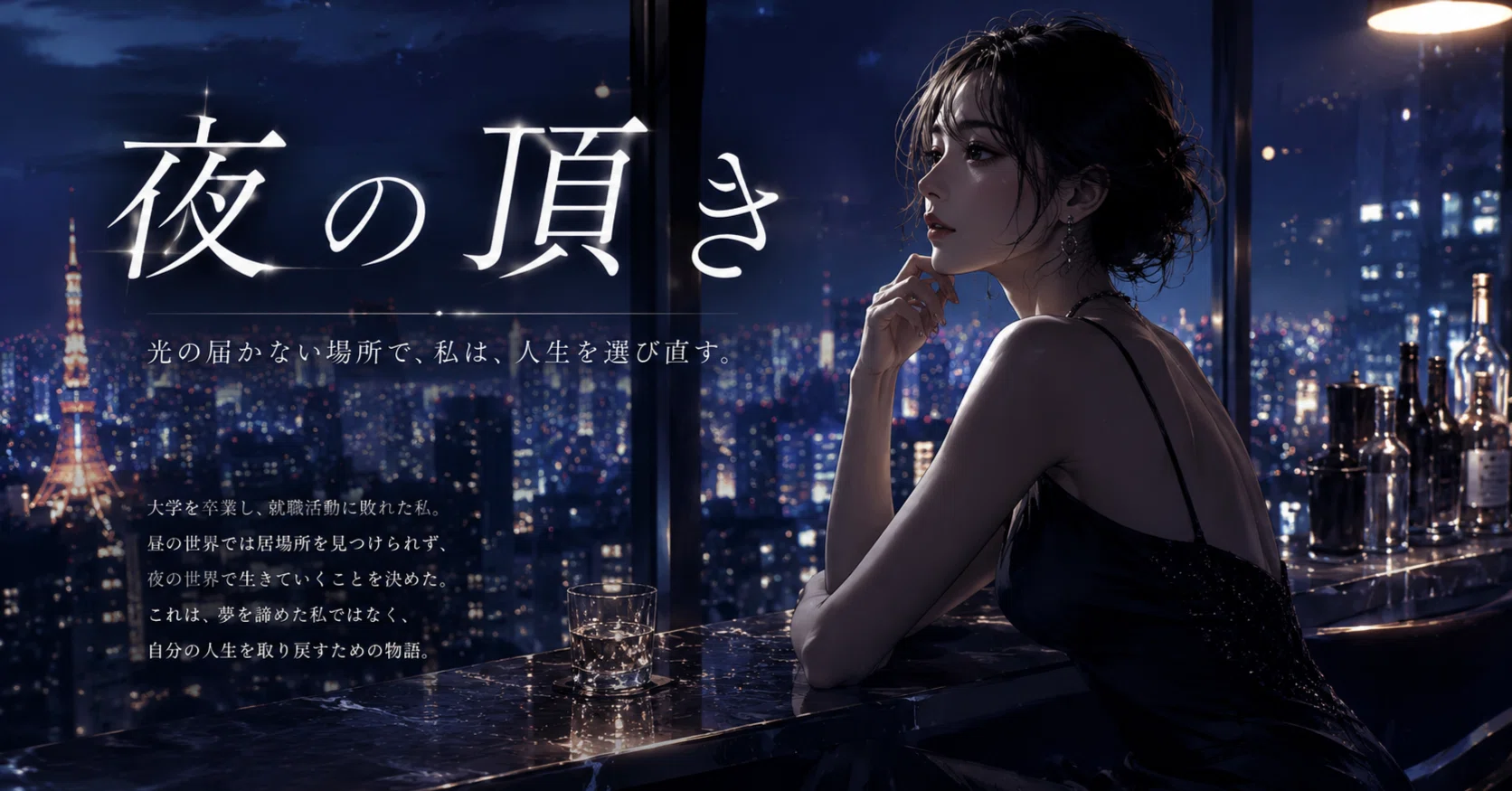 タイトル…遠い夜 超短編小説 タイトル：夜の頂き｜[AIアトリエ]みのみの