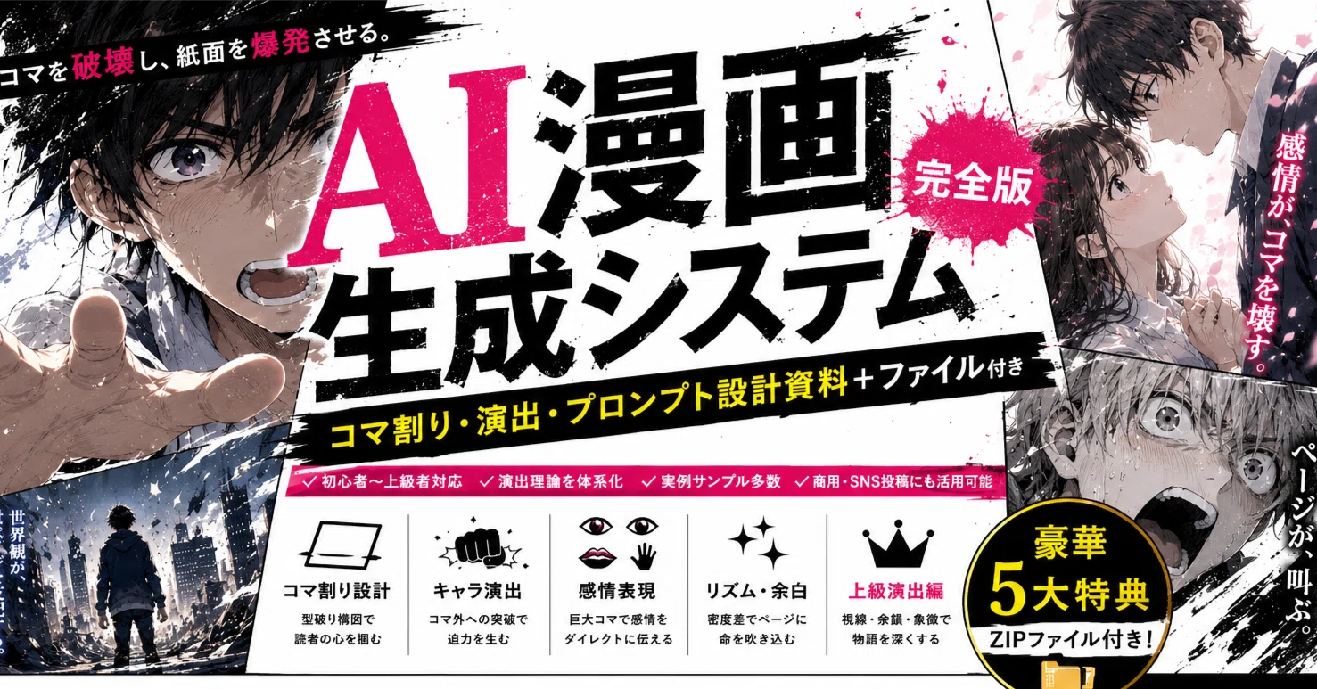 AI漫画生成システム完全版｜コマ割り・演出・プロンプト設計資料＋