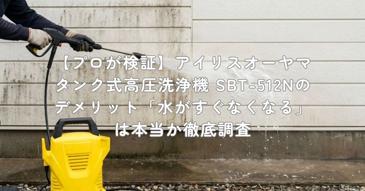 【上位モデル】 アイリスオーヤマ タンク式 高圧洗浄機 SBT-512N 消音 プロが検証】アイリスオーヤマ タンク式高圧洗浄機 SBT-512Nの