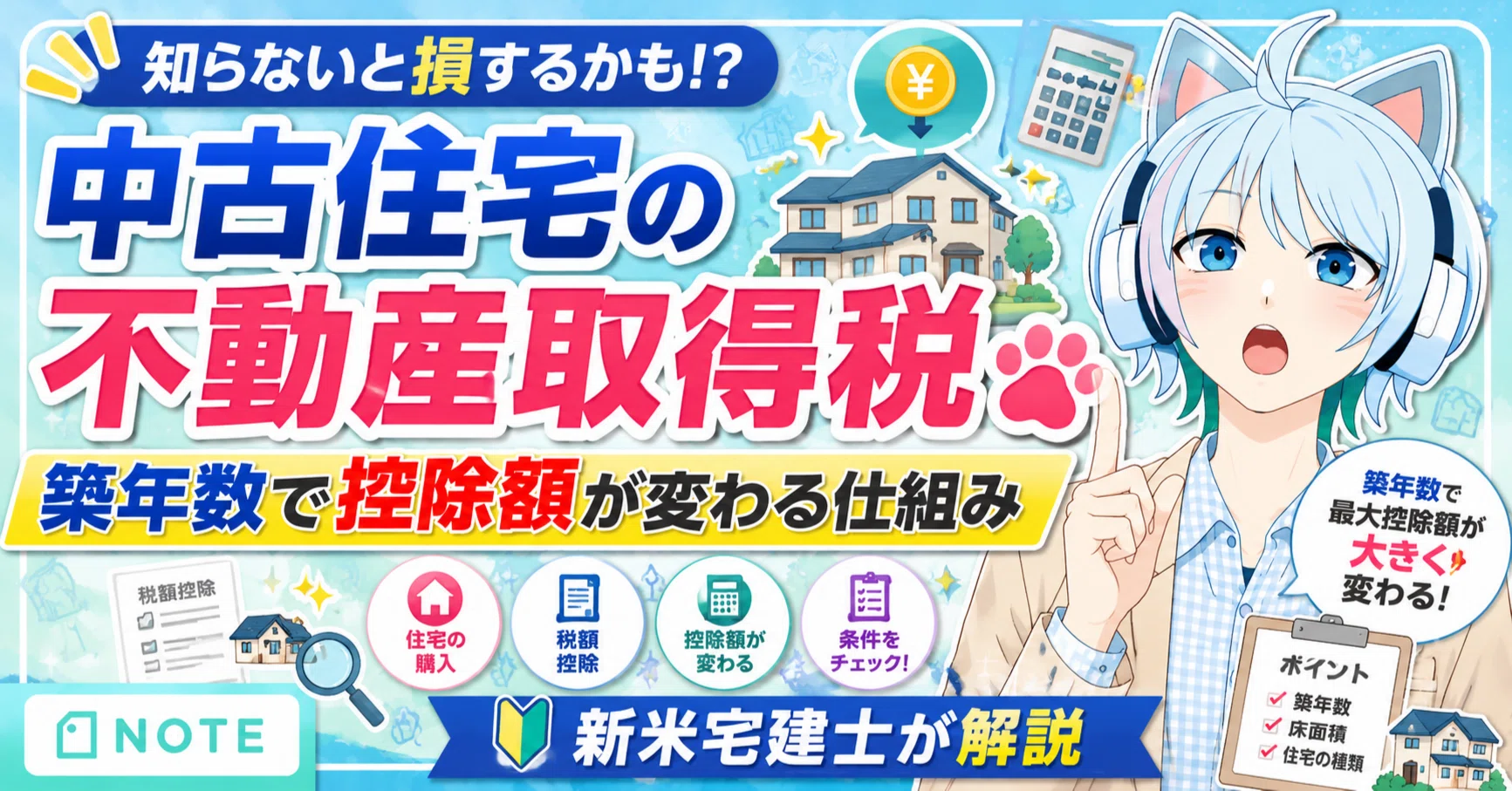 中古住宅の不動産取得税🐾築年数で控除額が変わる仕組み｜新米宅建士