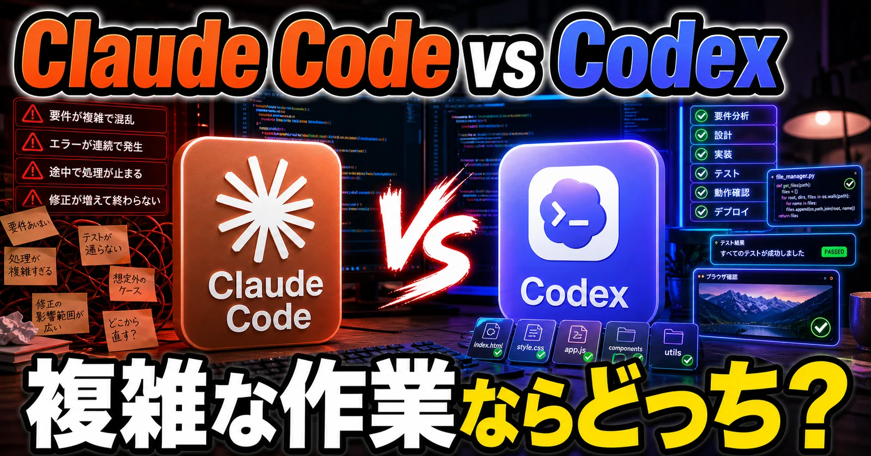 Claude CodeからCodexへ。複雑な作業を任せるならどっちがいい？【AI