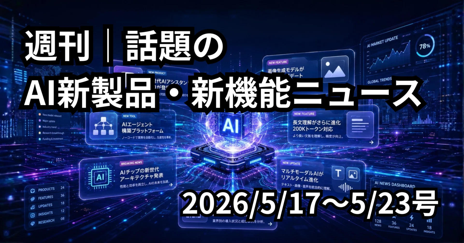 週刊｜話題のAI新製品・新機能ニュース(2026/5/17〜5/23号)｜Yasuhito