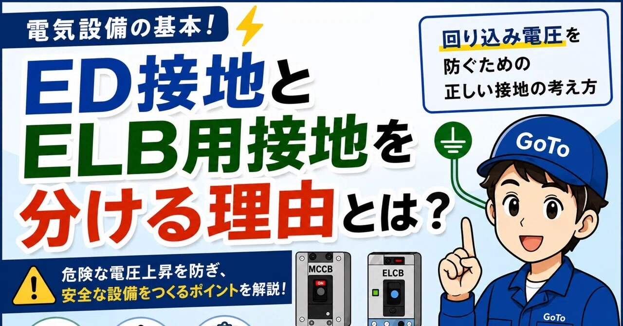 ED接地とELB用接地を分ける理由とは？ ｜GoTo Electric Design