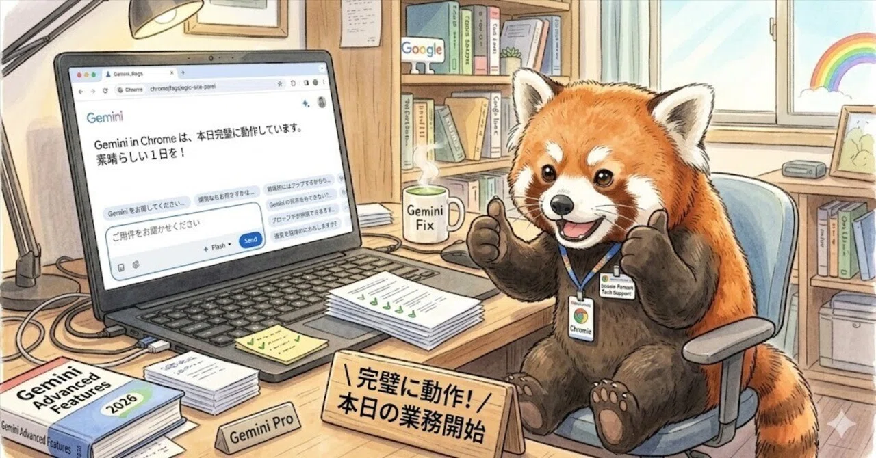 Gemini in Chrome の不具合、いつの間にか直っていました｜LiuK