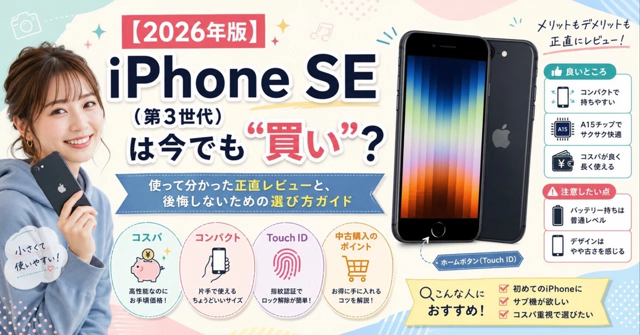 📱📱【2026年版】iPhone SE（第3世代）は今でも