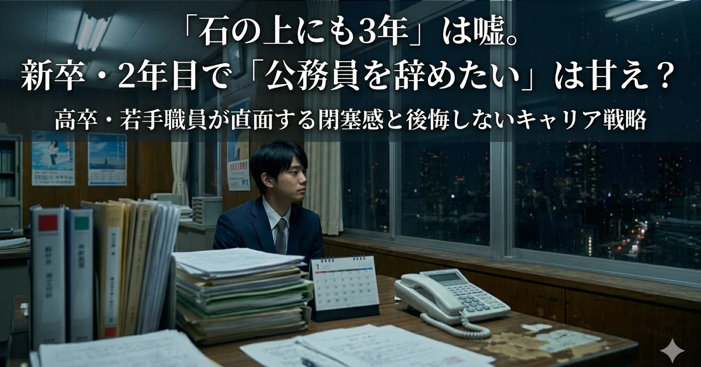 新卒・2年目で「公務員を辞めたい」は甘え？高卒・若手職員が直面する