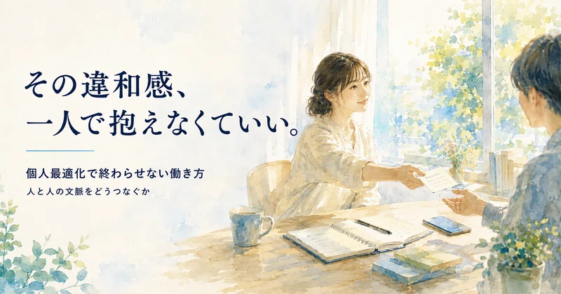 個人最適化で終わらせない働き方——人と人の文脈をどうつなぐか