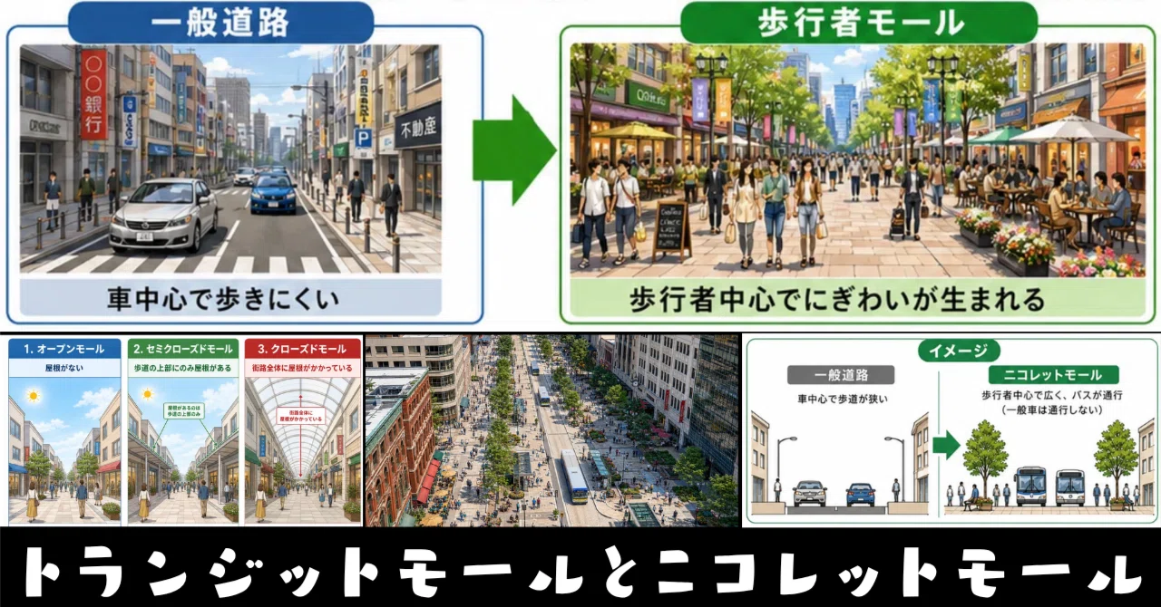 トランジットモ-ルの計画 都心商店街の活性化と公共交通  /技報堂出版/国際交通安全学会トランジットモ-ル研究会（単行本） 学科】トランジットモールとニコレットモール（1967年）｜荘司 和樹