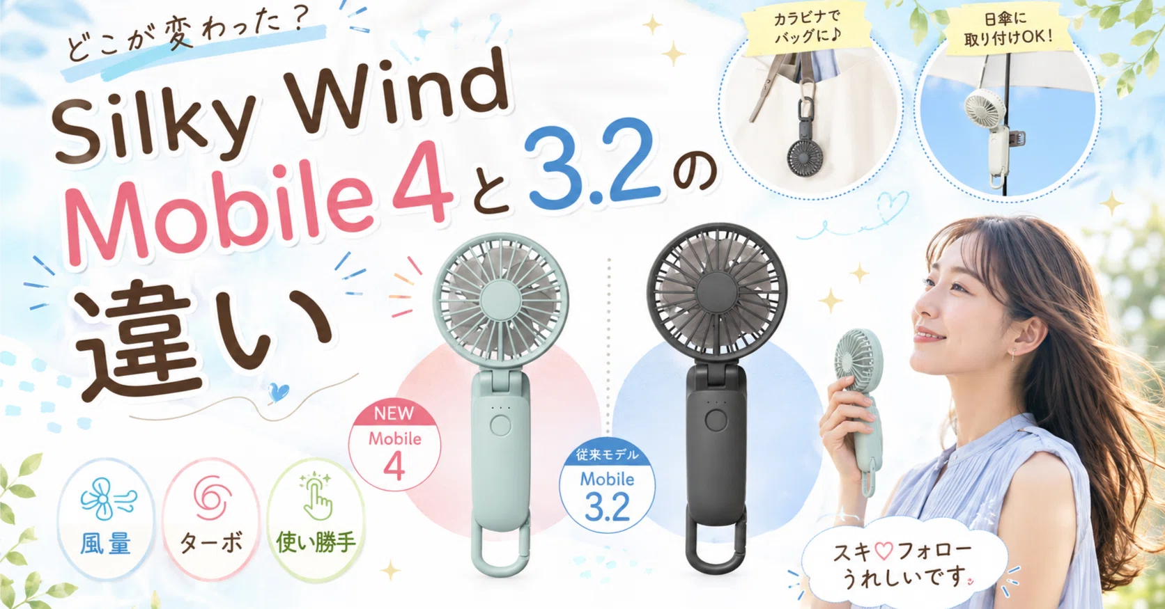 Silky Wind Mobile 4とSilky Wind Mobile 3.2の違い｜MASAMI