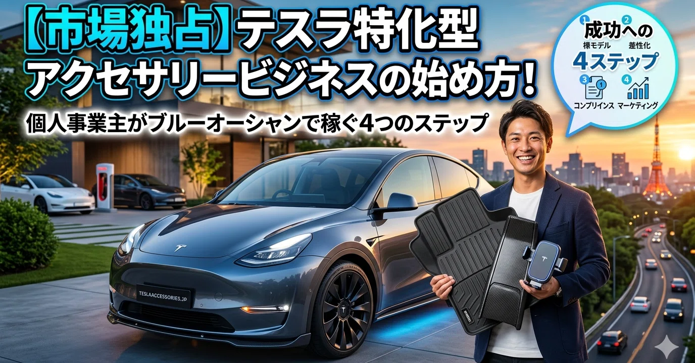 市場独占】テスラ特化型アクセサリービジネスの始め方！個人事業主が