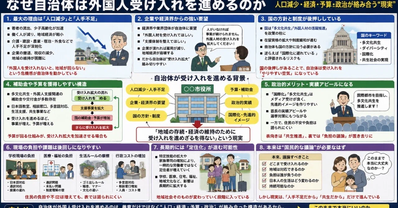 多文化共生で得するのは誰なのか、そして損するのは？ ⑤なぜ自治体は
