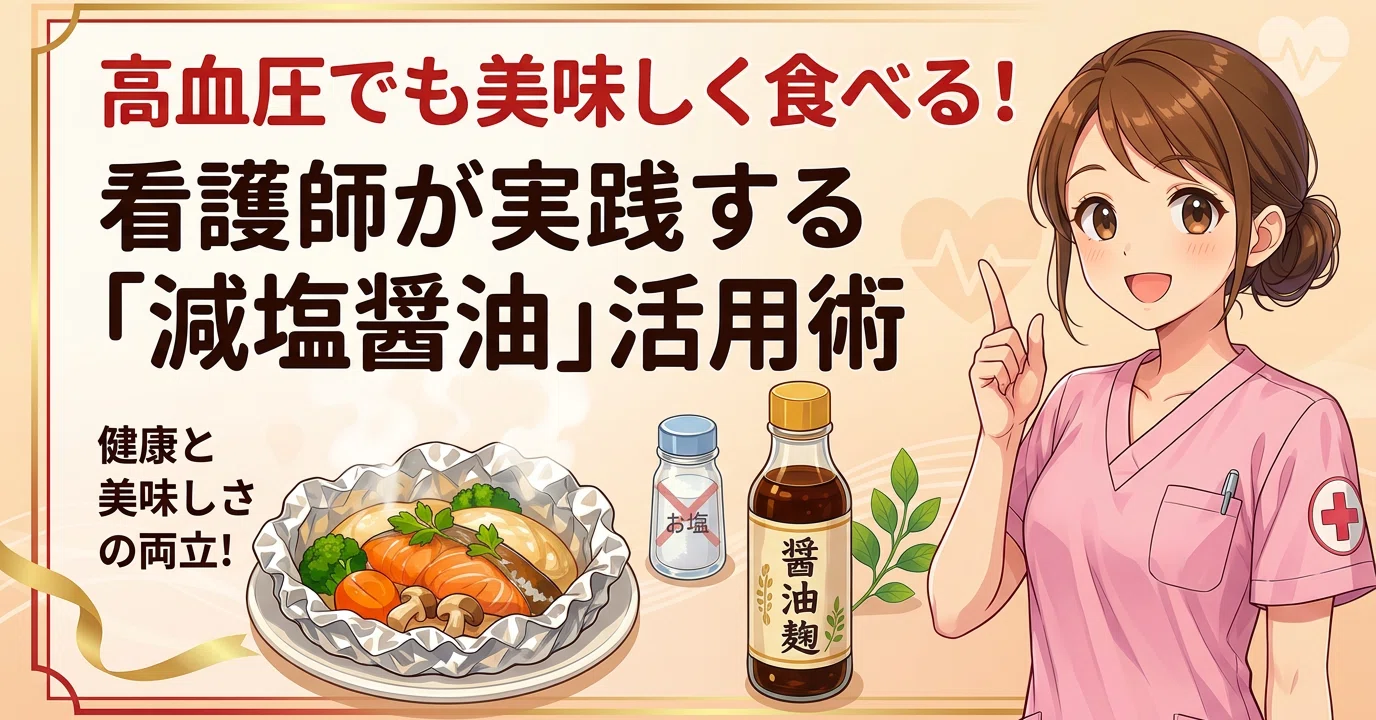 高血圧でも美味しく食べる！看護師が実践する「減塩醤油」活用術 