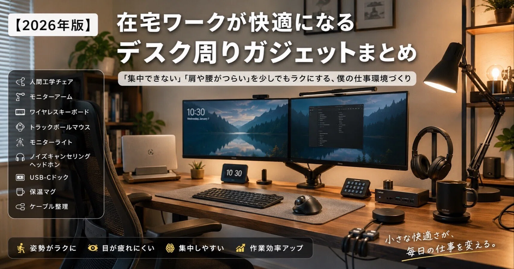 🖥️🖥️【2026年版】在宅ワークが快適になるデスク周りガジェット