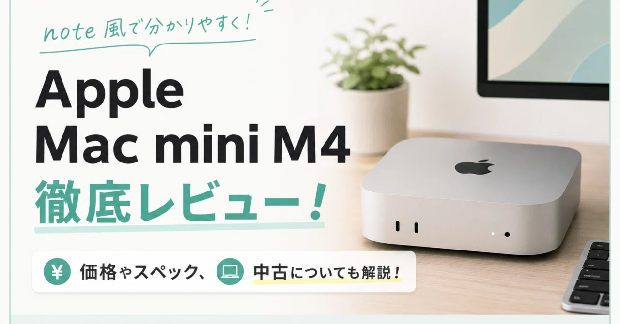 AppleMac-MINI-m4徹底レビュー！価格やスペック、中古についても解説